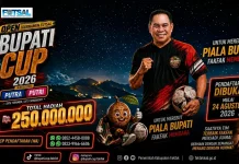 Turnamen Futsal Bupati Cup-2026 Hadirkan Hadiah Ratusan Juta Rupiah