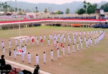 Formasi Tomang Warnai Upacara HUT Ke-81 RI di Fakfak