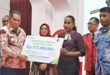 Malam Resepsi HUT RI, BPJS Ketenagakerjaan Fakfak Serahkan Manfaat Jaminan Sosial