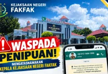 Kejari Fakfak Imbau Masyarakat Waspadai Penipuan Mengatasnamakan Kajari