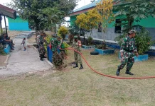 Latihan Penanganan Karhutla di Torea, Kodim 1803/Fakfak Sisipkan Aksi Kemanusiaan