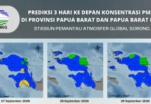 Konsentrasi PM2.5 Fakfak Diprediksi Berada di Level Sedang