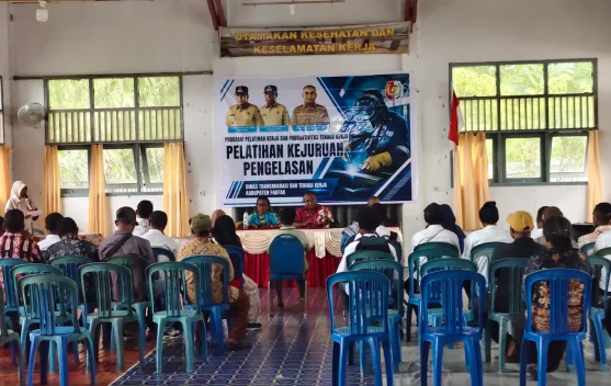 Disnakertrans Fakfak Buka Pelatihan Kejuruan Pengelasan Bagi Tenaga Kerja Lokal