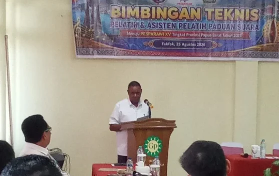 Staf Khusus Bupati Buka Bimtek Pelaksanaan Pesparawi Kabupaten Fakfak