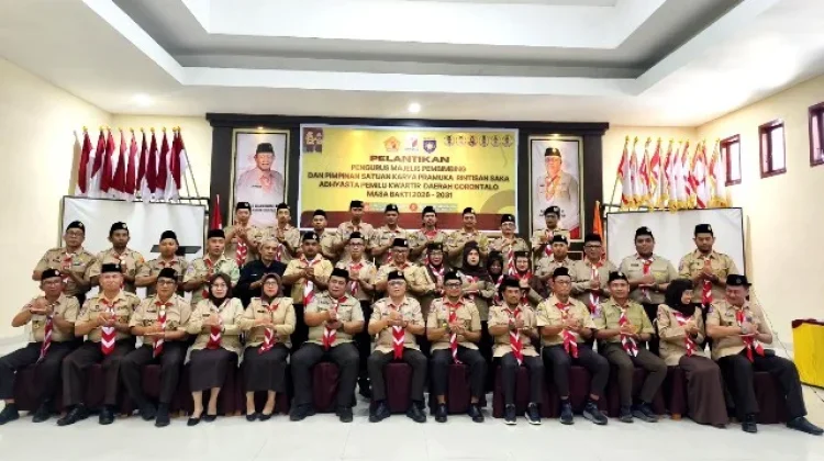 Sofyan Lantik Pengurus Saka Adhyasta Pemilu Kwarda Gorontalo