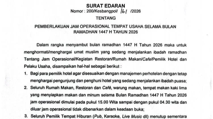 Pemkot Gorontalo Tetapkan Jam Operasional Tempat Usaha Selama Ramadan