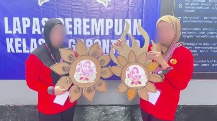 Warga Binaan Lapas Perempuan Gorontalo Dilatih Membuat Kerajinan Tangan
