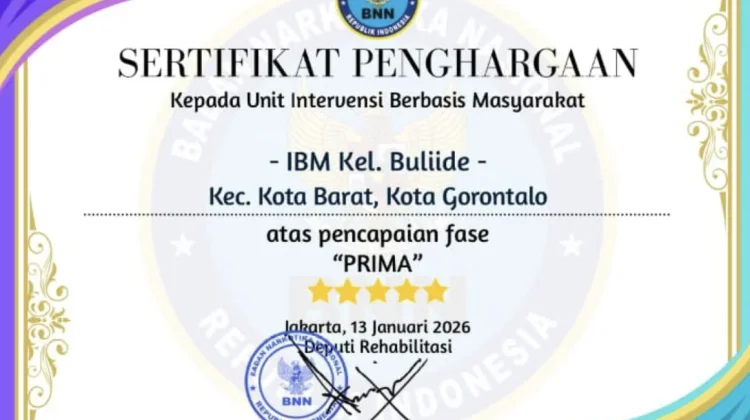 Kelurahan Buliide Raih Predikat PRIMA Program IBM 2025