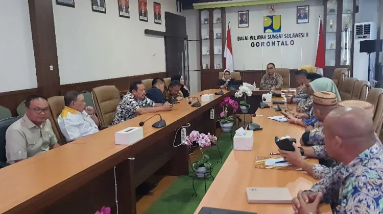 Kunker ke BWS, Komisi III DPRD Provinsi Gorontalo Tinjau Proyek Irigasi