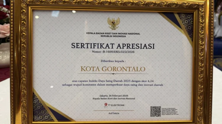 Kota Gorontalo Masuk 5 Besar IDSD Nasional 2025