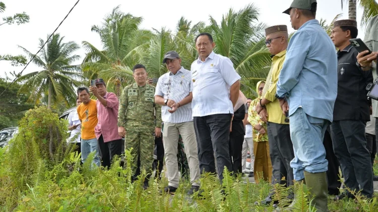 Gubernur Gorontalo Tinjau Progres Cetak Sawah di Randangan Pohuwato