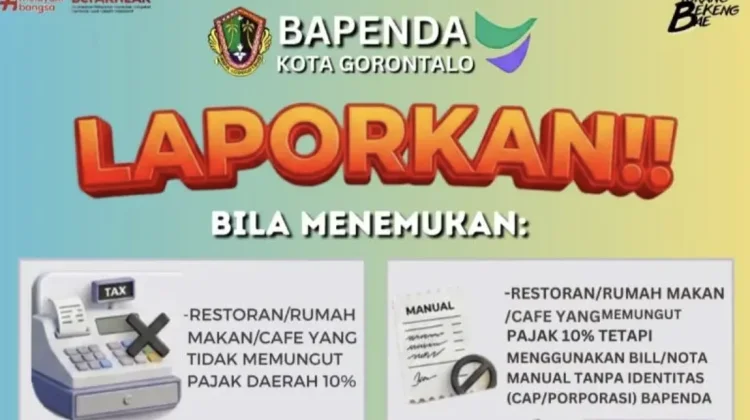 Bapenda Kota Gorontalo Minta Warga Laporkan Pajak dan Bill Manual