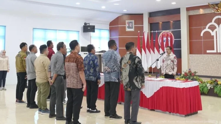 Kanwil Kemenkum Gorontalo Teken Perjanjian Kinerja dan Kontrak Bantuan Hukum