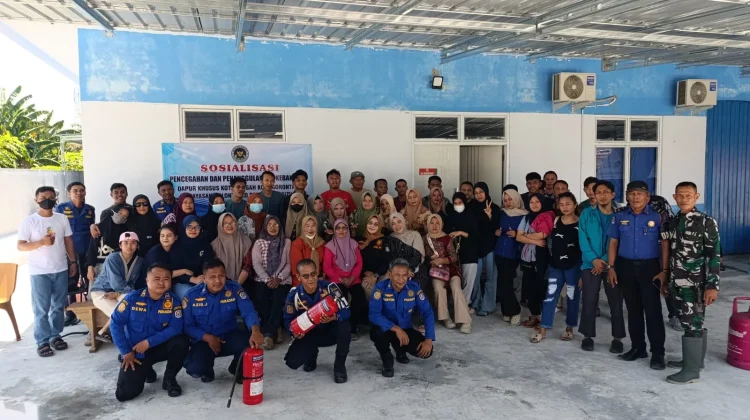 Damkar Gorontalo Gelar Simulasi Pemadaman di Yayasan Hulonthalo Pangan Bergizi