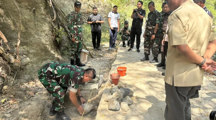 Jembatan Garuda di Desa Molotabu Mulai Dibangun