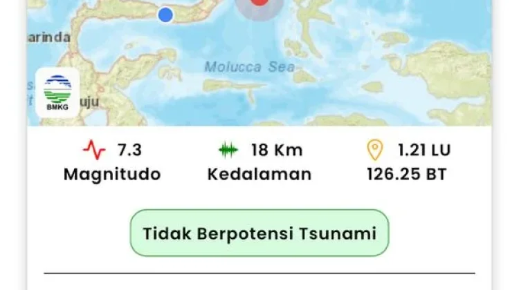 Flash News: Gempa Magnitudo 7.6 Guncang Tenggara Bitung