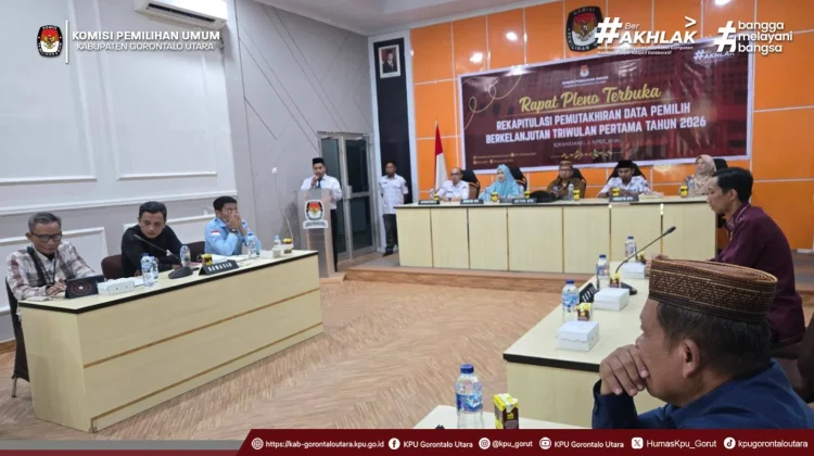 KPU Gorontalo Utara Tetapkan 94.500 Pemilih Triwulan Pertama