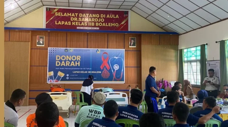 Peringati HBP ke-62, Lapas Boalemo Gelar Donor Darah Sukarela