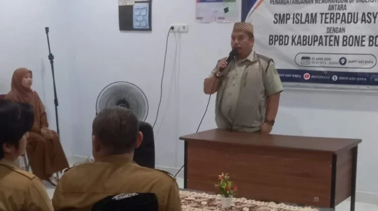 Wujudkan Sekolah Tangguh Bencana, SMP IT Asy Syifa Gandeng BPBD Bone Bolango