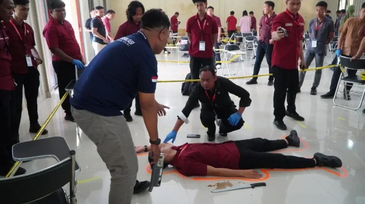 Tim Alfa Reskrimum Polda Gorontalo Latih Olah TKP Siswa Bintara Dasar Reskrim