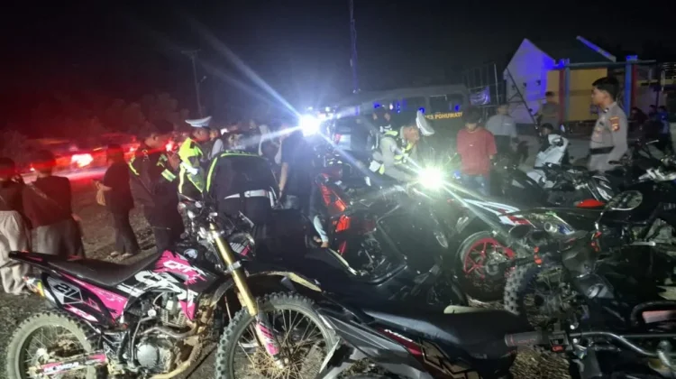 Ganggu Ketertiban Malam, Polres Pohuwato Tindak Tegas Knalpot Brong