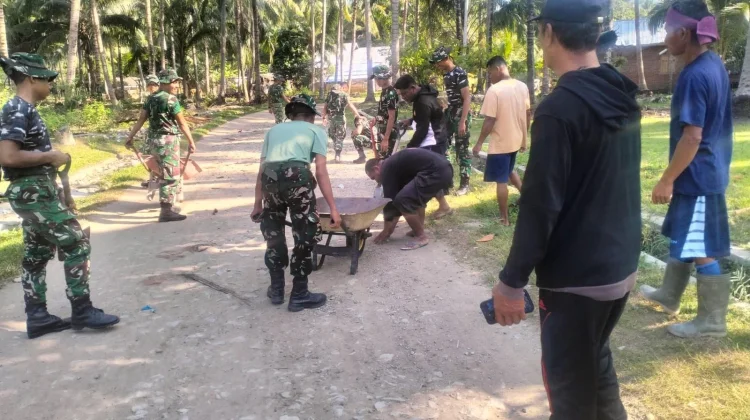Hari Pertama TMMD Ke-128, Kodim 1316 dan Yonif 915/Bitu’o Gelar Aksi Serbu Lingkungan