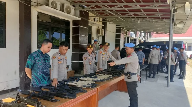 Polda Gorontalo Periksa Senjata Api Organik Personel Polres Pohuwato
