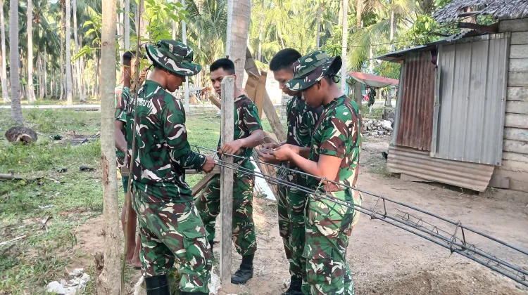 Bersama Warga, Satgas TMMD Boalemo Bangun Infrastruktur MCK di Hutamonu