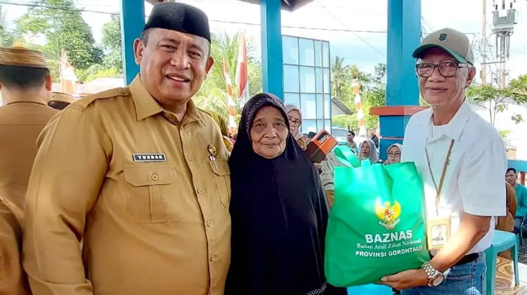 BAZNAS Gorontalo Salurkan 100 Paket Sembako untuk Kelompok Rentan di Bone Bolango
