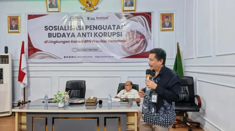Ombudsman Gorontalo Beri Penguatan Budaya Anti Korupsi di Instansi Pertanahan