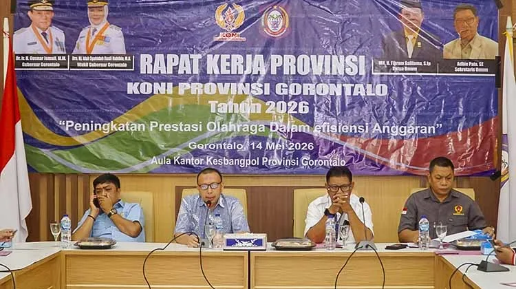 Di Raker KONI, Disparekrafpora Gorontalo Tegaskan Komitmen Majukan Olahraga