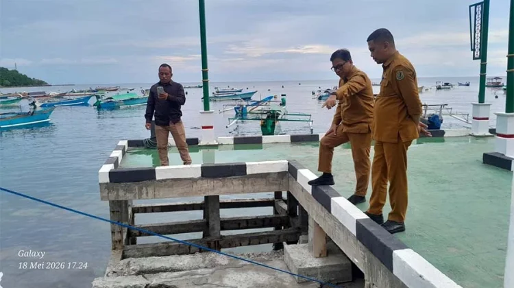 Kepala DKP Turun Tinjau Lokasi Ambruknya Fasilitas KNMP Leato