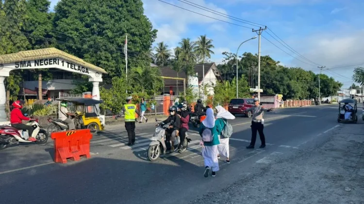 Ditlantas Polda Gorontalo Rutin Atur Arus Lalu Lintas