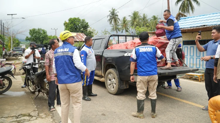 BPBD dan Dinsos Gorontalo Utara Gerak Cepat Tangani Banjir di Kecamatan Biau