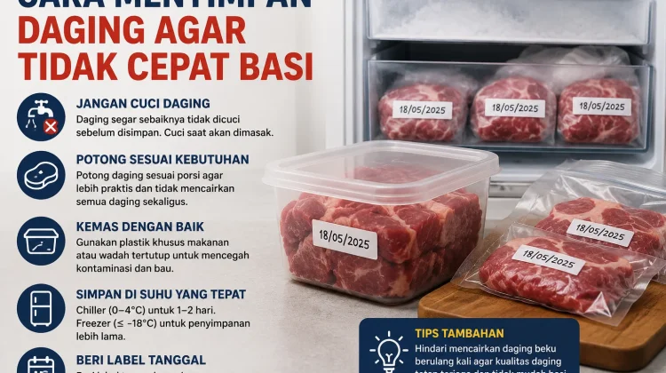 Jangan Langsung Masuk Freezer, Ini Cara Simpan Daging Kurban agar Tidak Cepat Basi