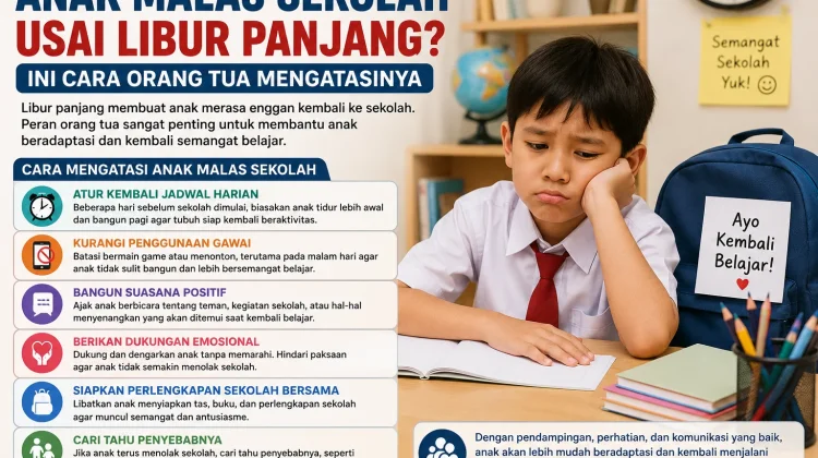 Anak Malas Sekolah usai Libur Panjang? Ini Cara Orang Tua Mengatasinya