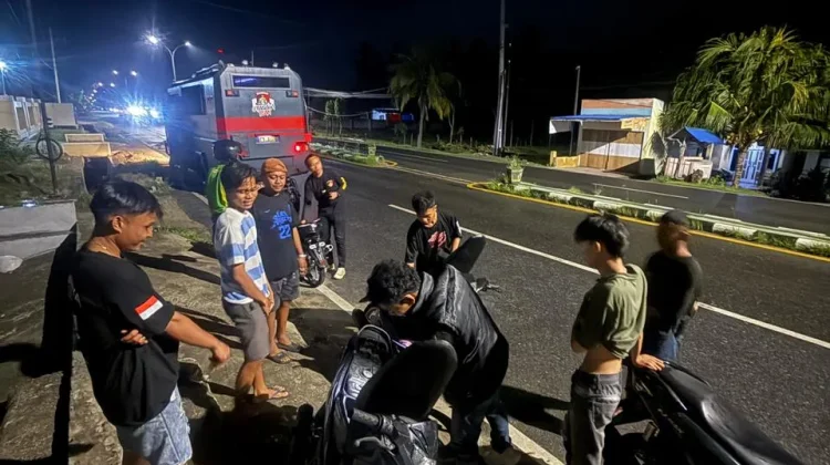 Tim Unit Reaksi Cepat Polda Gorontalo Bubarkan Dugaan Balap Liar