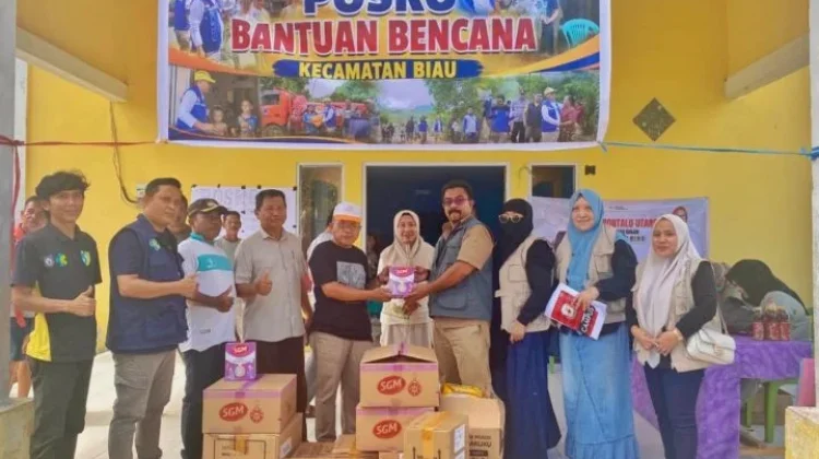 Dinkes P2KB Provinsi Gorontalo Salurkan Bantuan untuk Korban Banjir Biau