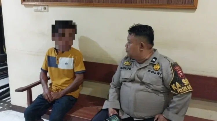 Ganggu Kamtibmas, Polsek Batudaa Amakan Pria Mabuk Bawa Senjata Tajam