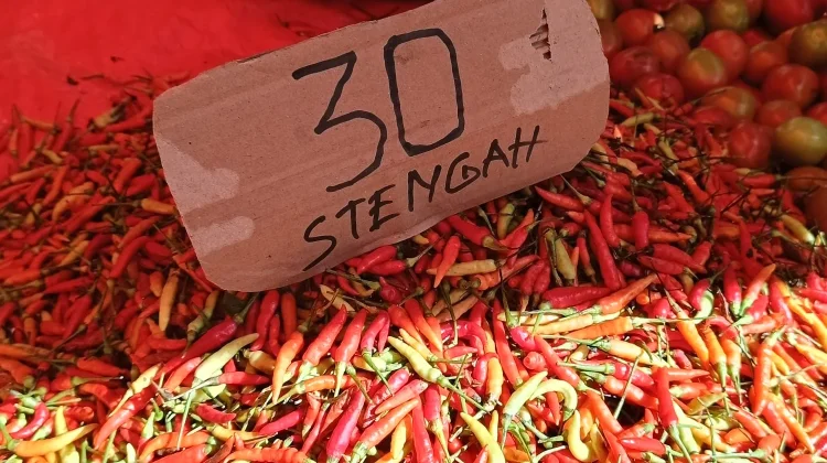 Cabai Rawit di Pasar Minggu Telaga Turun Harga