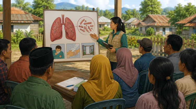 Dinkes Bone Bolango Perkuat Pencegahan TBC Melalui Sosialisasi di Tingkat Desa