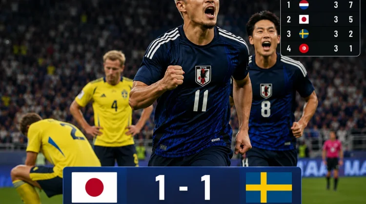 Main Imbang Lawan Swedia, Jepang Jadi Wakil Asia Pertama yang Lolos ke fase Gugur