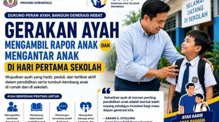 ASN Dukung Gerakan Ayah Mengambil Rapor dan Mengantar Anak Di Hari Pertama Sekolah