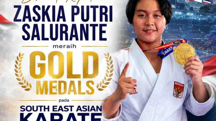 Zaskia Salurante Raih Emas di South East Asian Karate Championships 2026