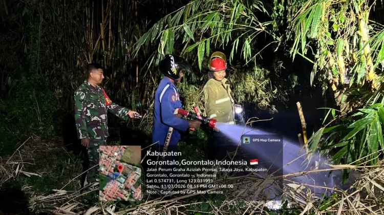 Kebakaran Bambu di Limboto, Warga Diimbau Waspada