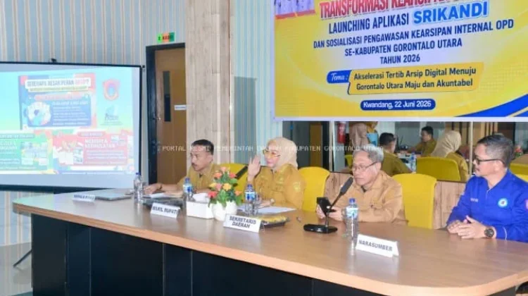 Wabup Gorut Luncurkan Aplikasi SRIKANDI untuk Kearsipan Digital