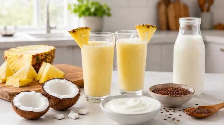 Resep Smoothie Nanas Kelapa Tinggi Protein Penambah Energi