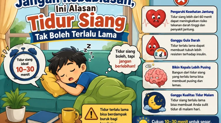 Jangan Kebablasan, Ini Alasan Tidur Siang Tak Boleh Terlalu Lama