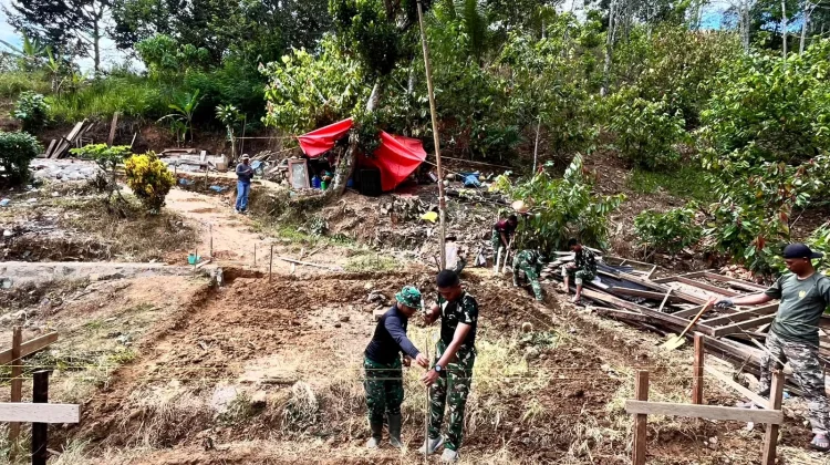 Kodim Pohuwato Mulai Kerjakan Sasaran Fisik Program TNI Manunggal Membangun Desa