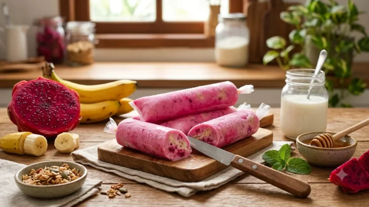 Resep Es Lilin Buah Naga dan Pisang yang Creamy